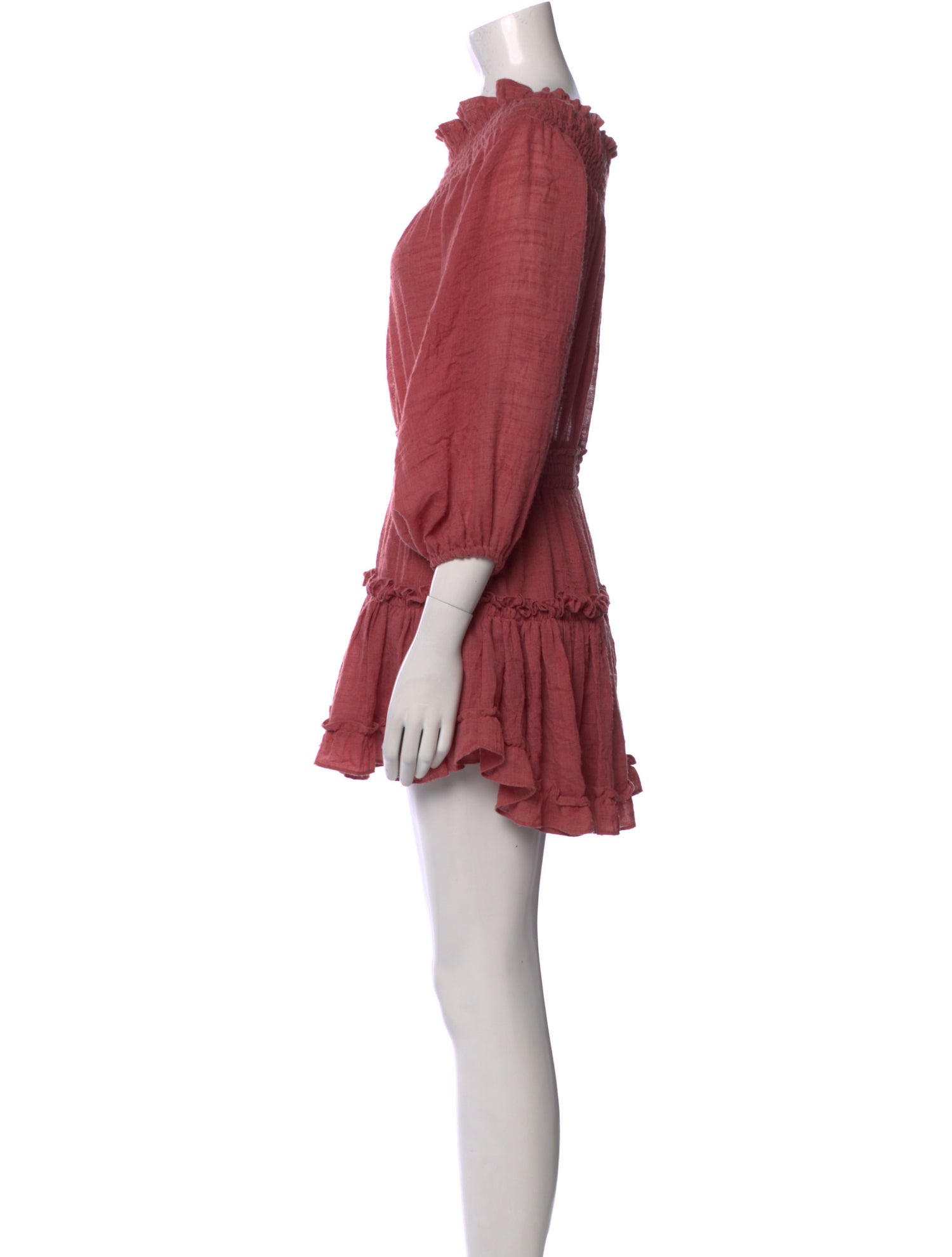 MISA Los Angeles Crew Neck Mini Dress
